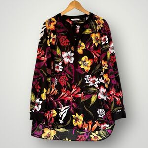 🎉5 for $45 🎉 NYgard Top Blouse Tunic Women Size L Floral